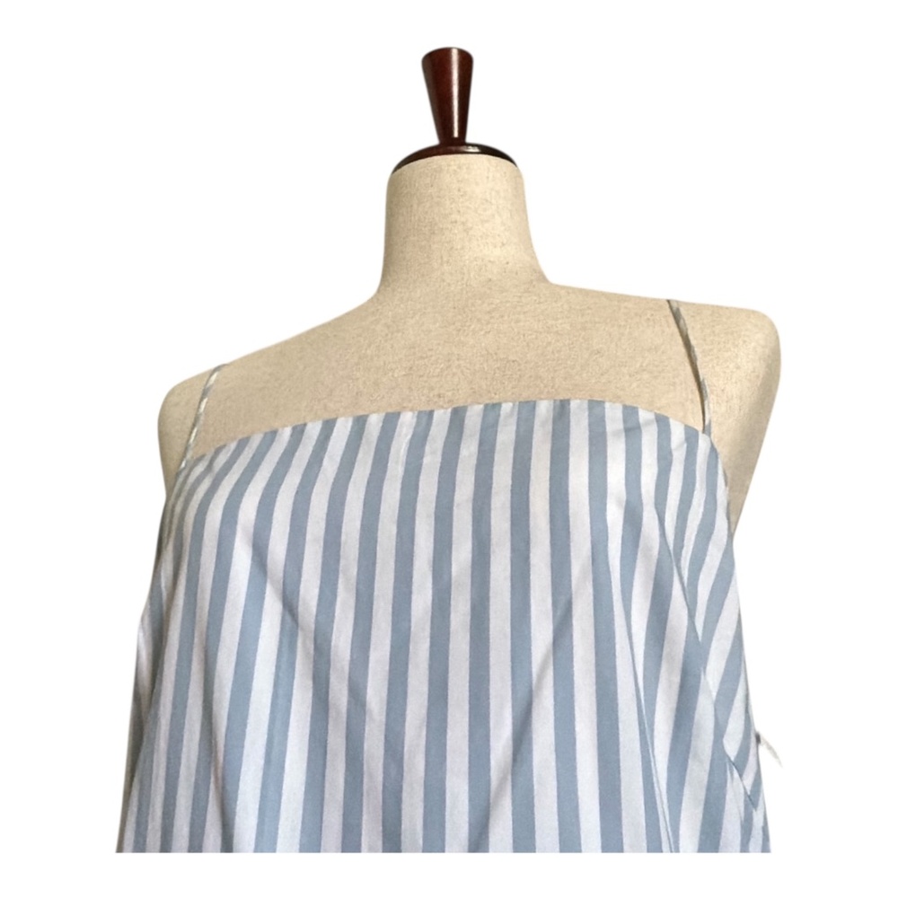 New Rag & Bone Dress Leilah Poplin Maxi Dress Light Blue White Stripe Size M & L - Picture 10 of 10